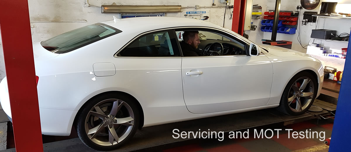 Audi having a service.