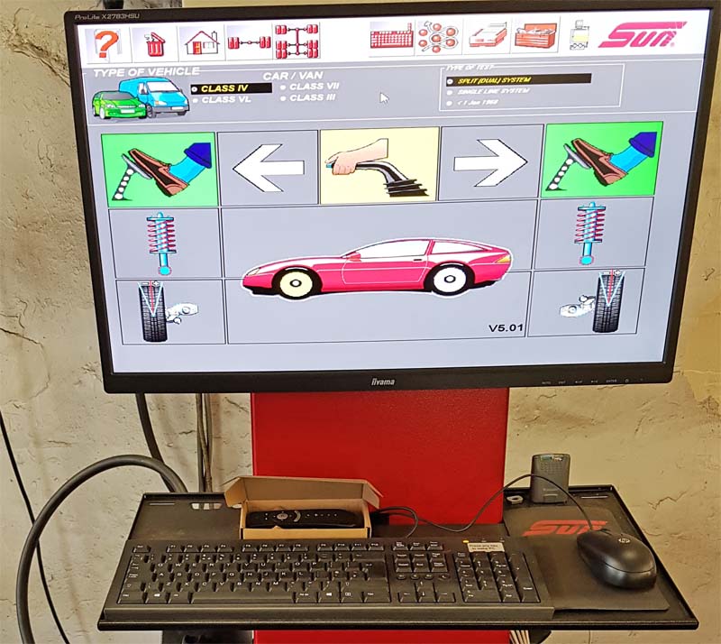 Engine diagnostic control panel.